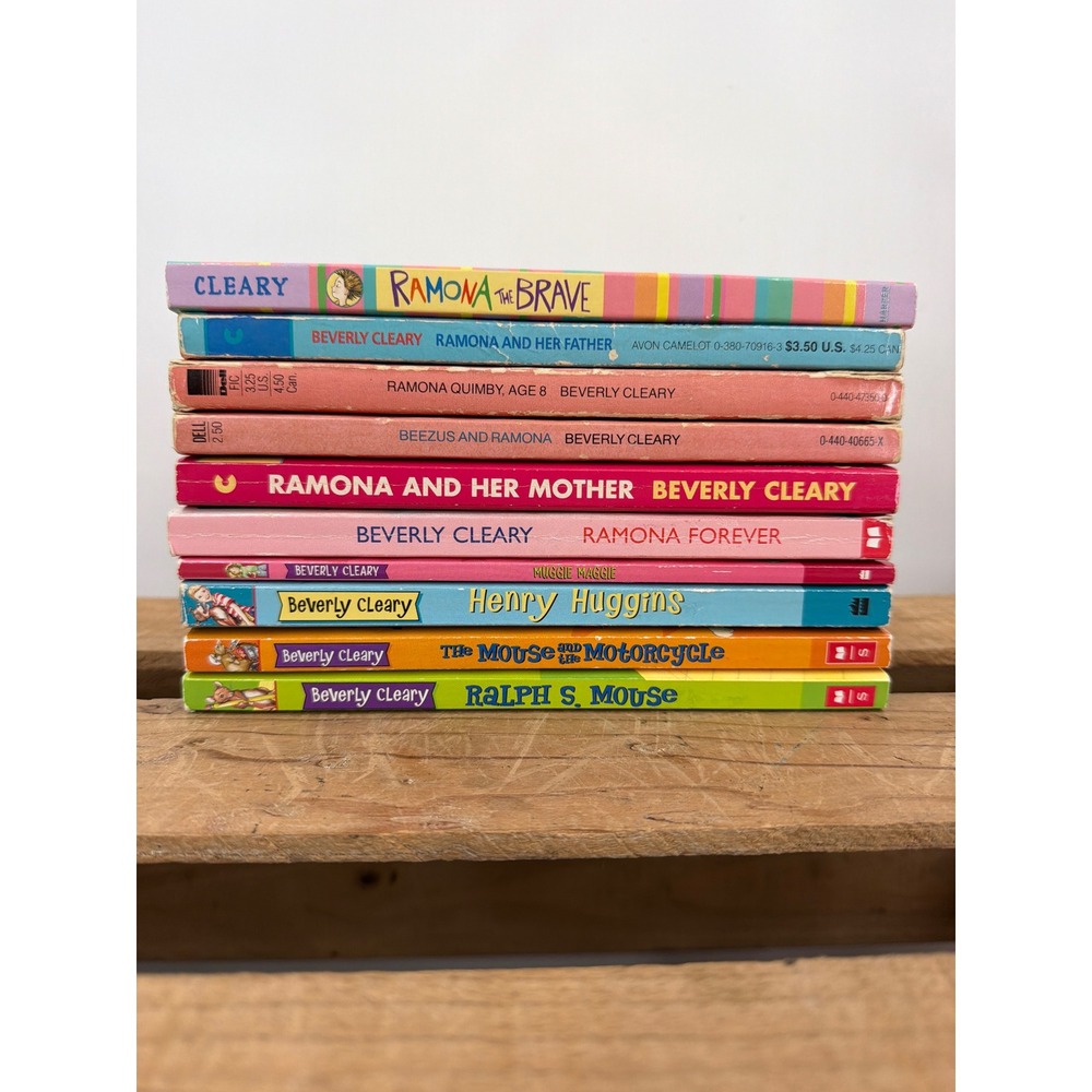Beverly Cleary Book Lot Ramona Quimby Mouse & the Motorcycle Henry Huggins 10pk